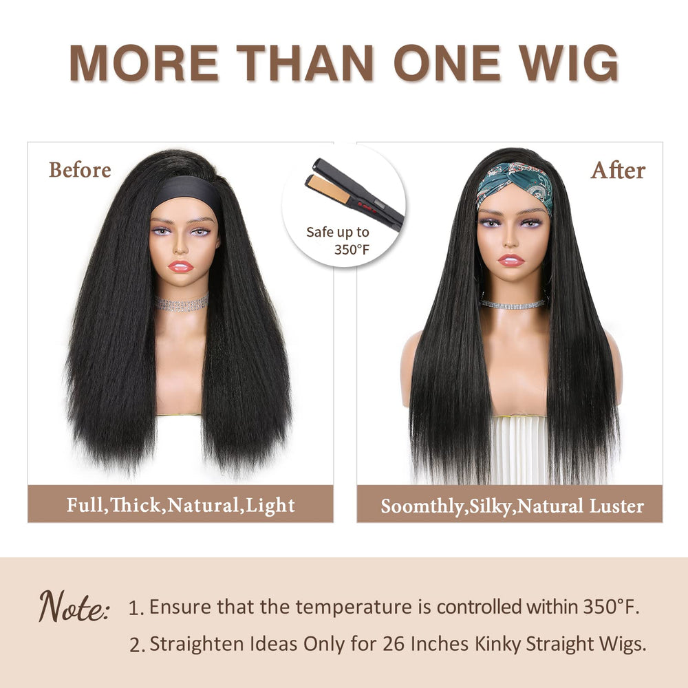 WIGNEE package contents including wig cap and bonus headband convenience