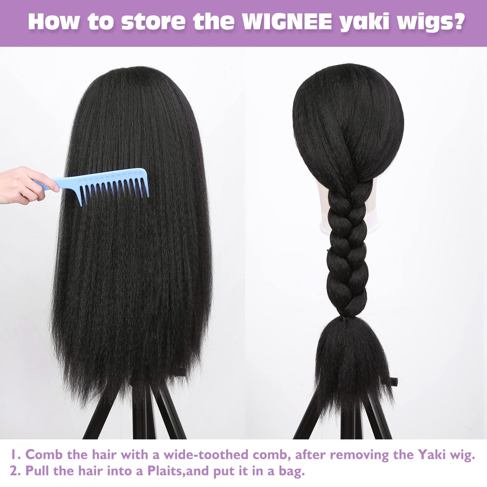 WIGNEE side profile in natural black showcasing realistic hairline look