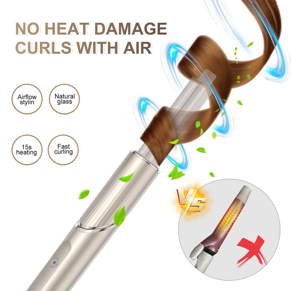 WIIKAI in-use wrapping hair demonstrating automatic curl creation and time-saving benefit