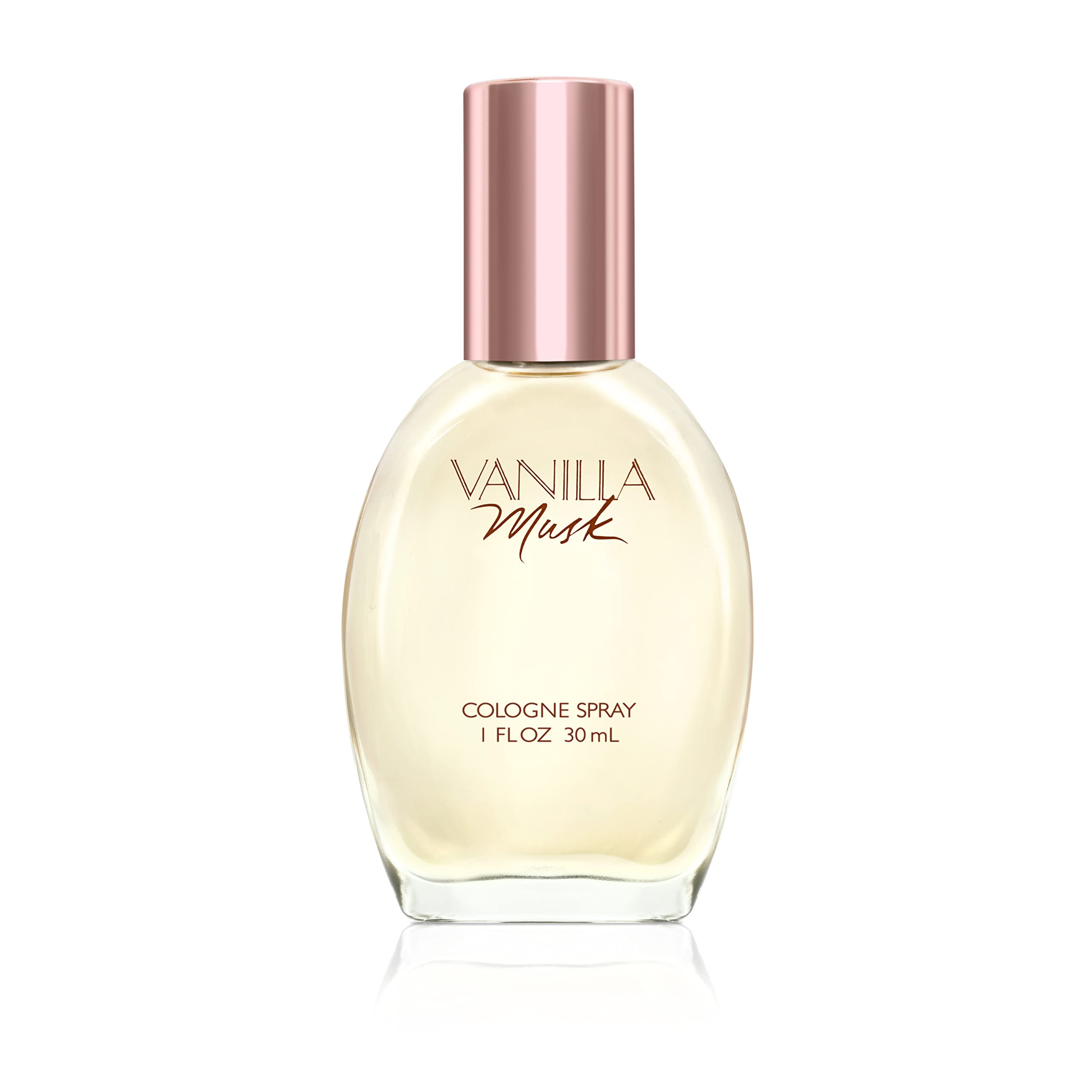 Wild Musk Coty Vanilla Musk front bottle showing label and size, clear view to identify scent