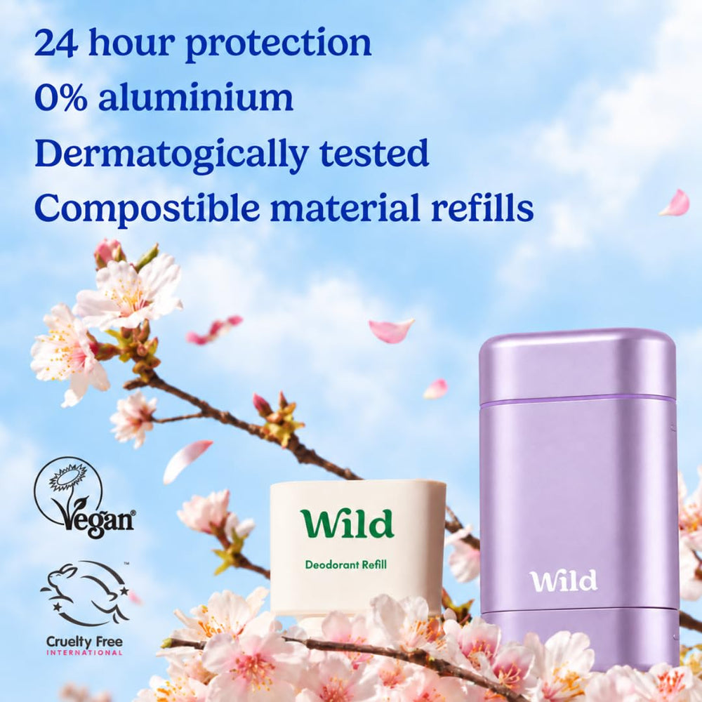 Wild open case with refill inserted demonstrating easy snap-in loading and secure fit