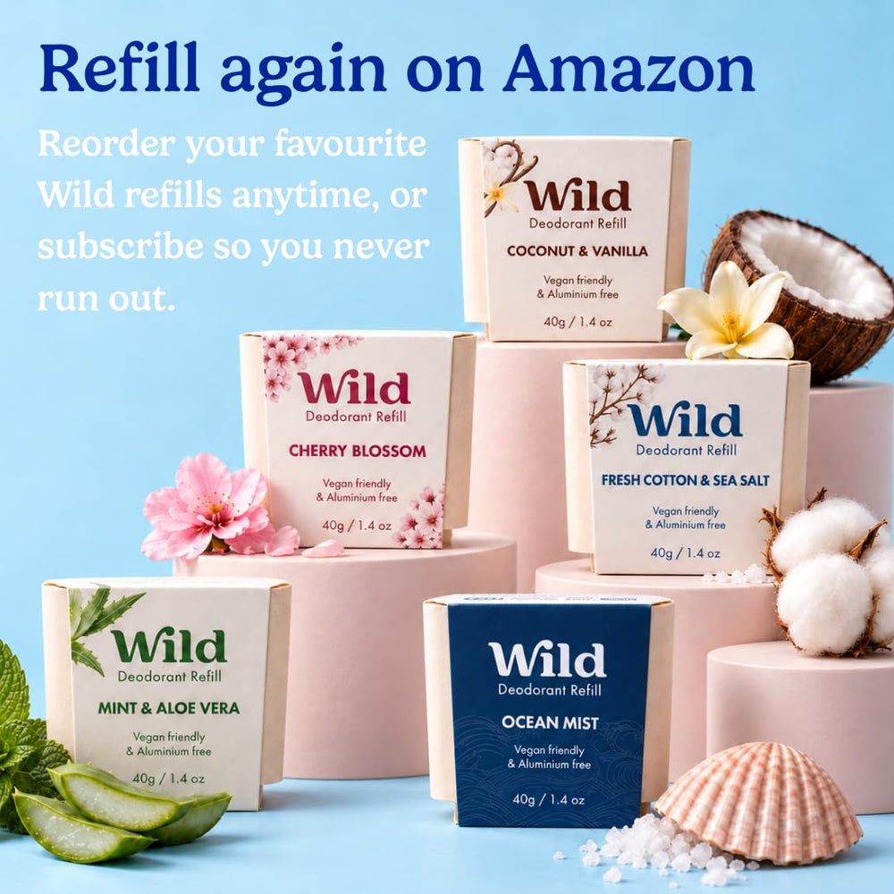 Wild deodorant held in hand for size comparison and convenient travel benefit