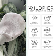 Wildpier close-up texture of viscose fibers highlighting gentle deep exfoliation