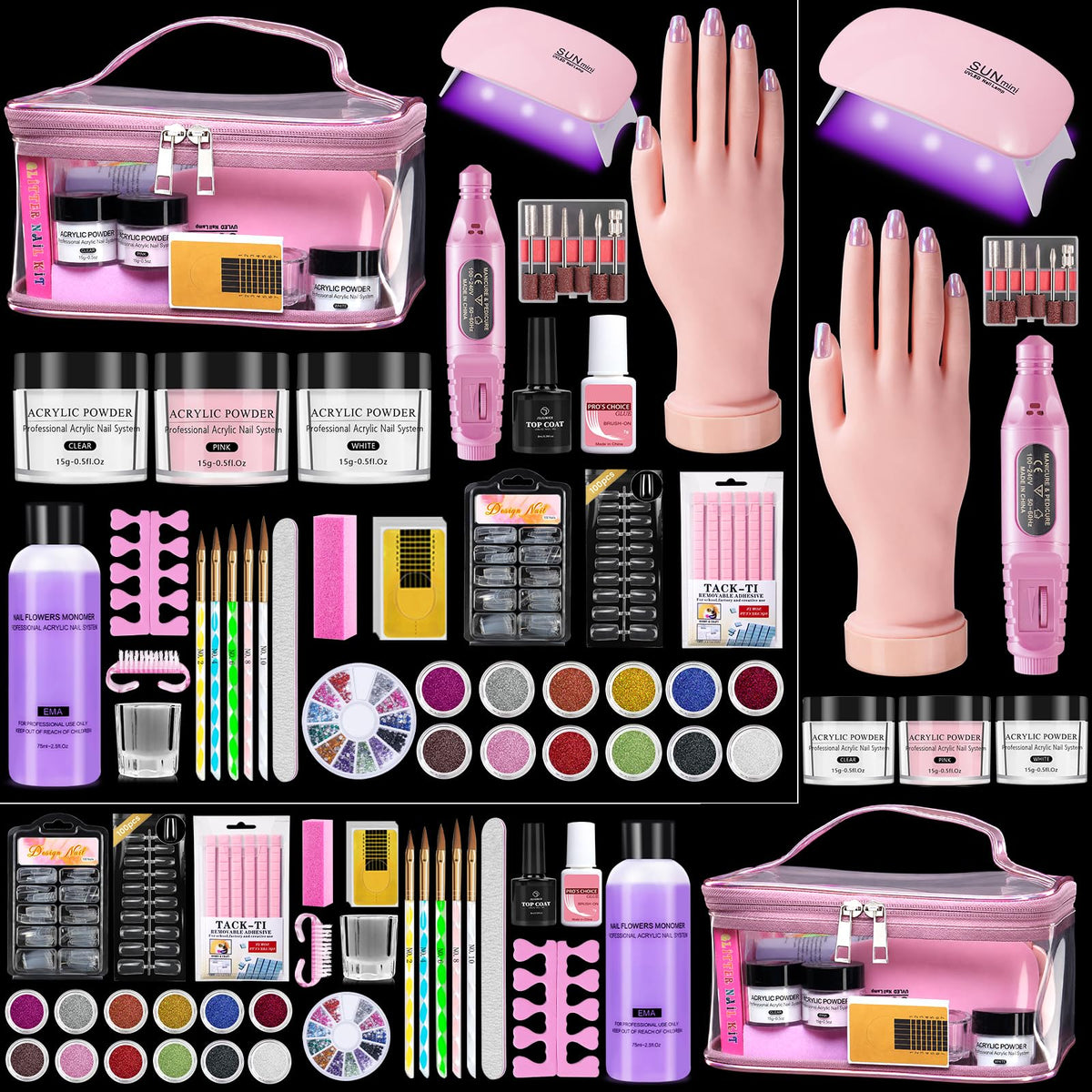 Wilfniee front packaging showing full beginner nail kit and easy organization