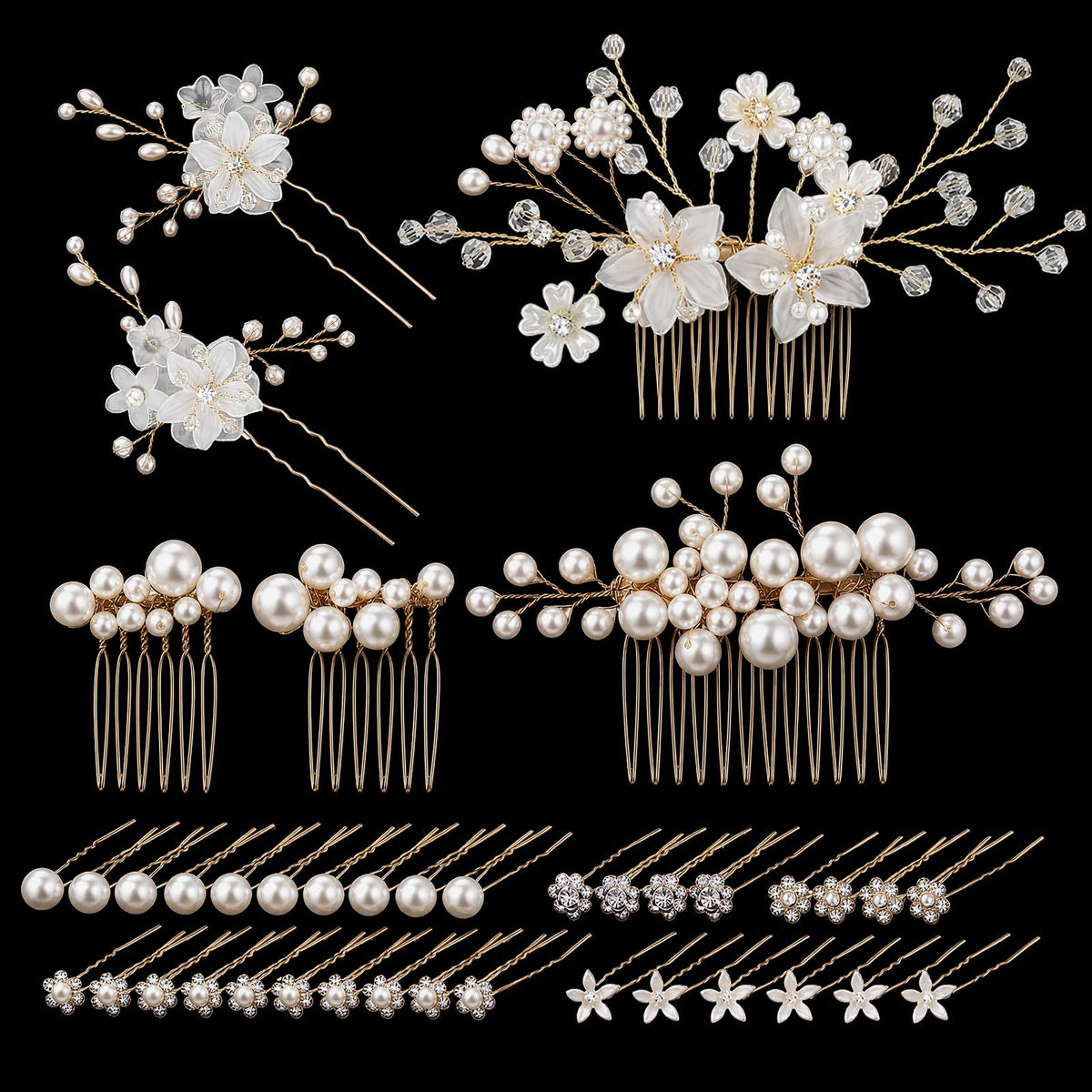 WILLBOND front packaging display showing full 40-piece bridal set, ready for use