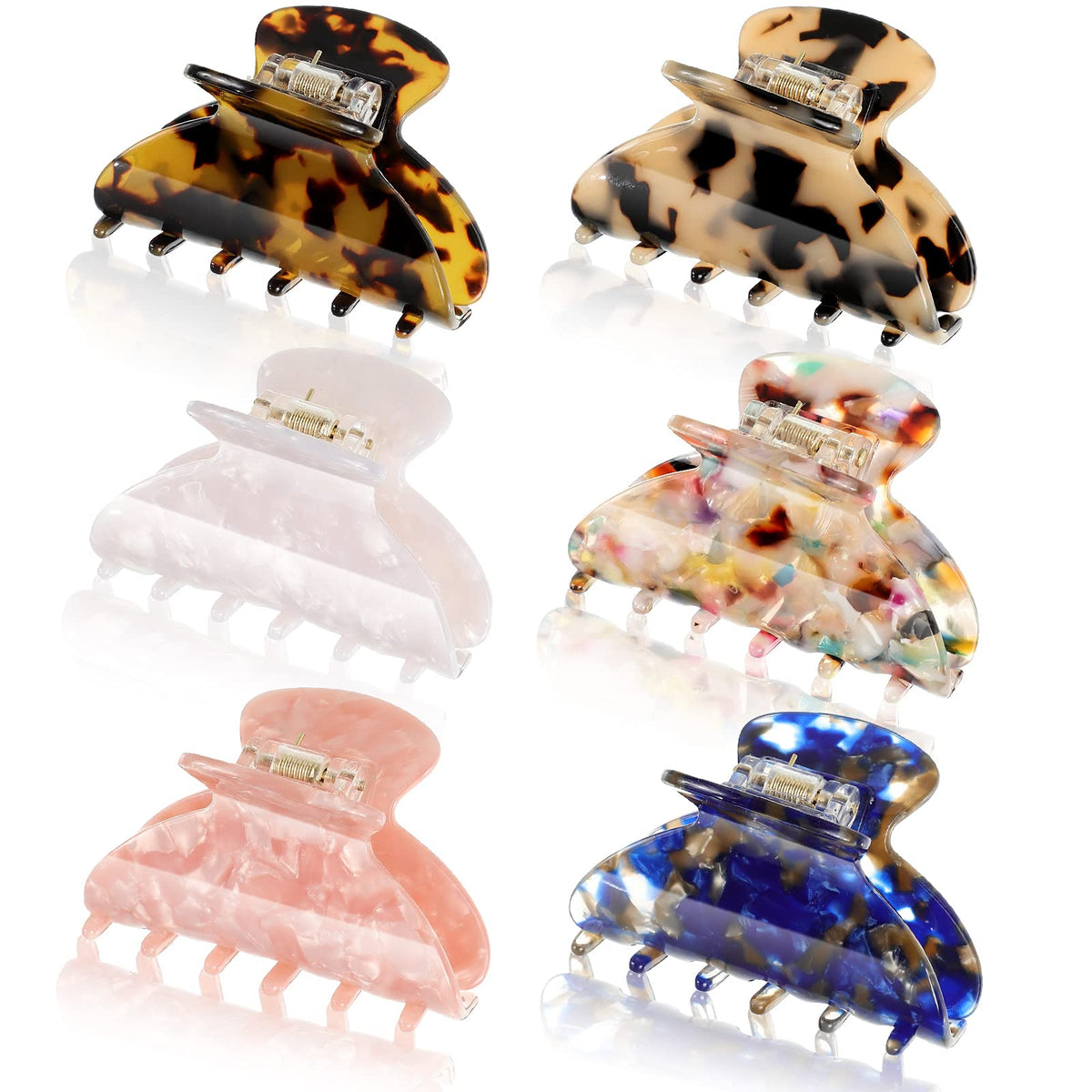 WILLBOND front view of six patterned clips showing variety and easy selection