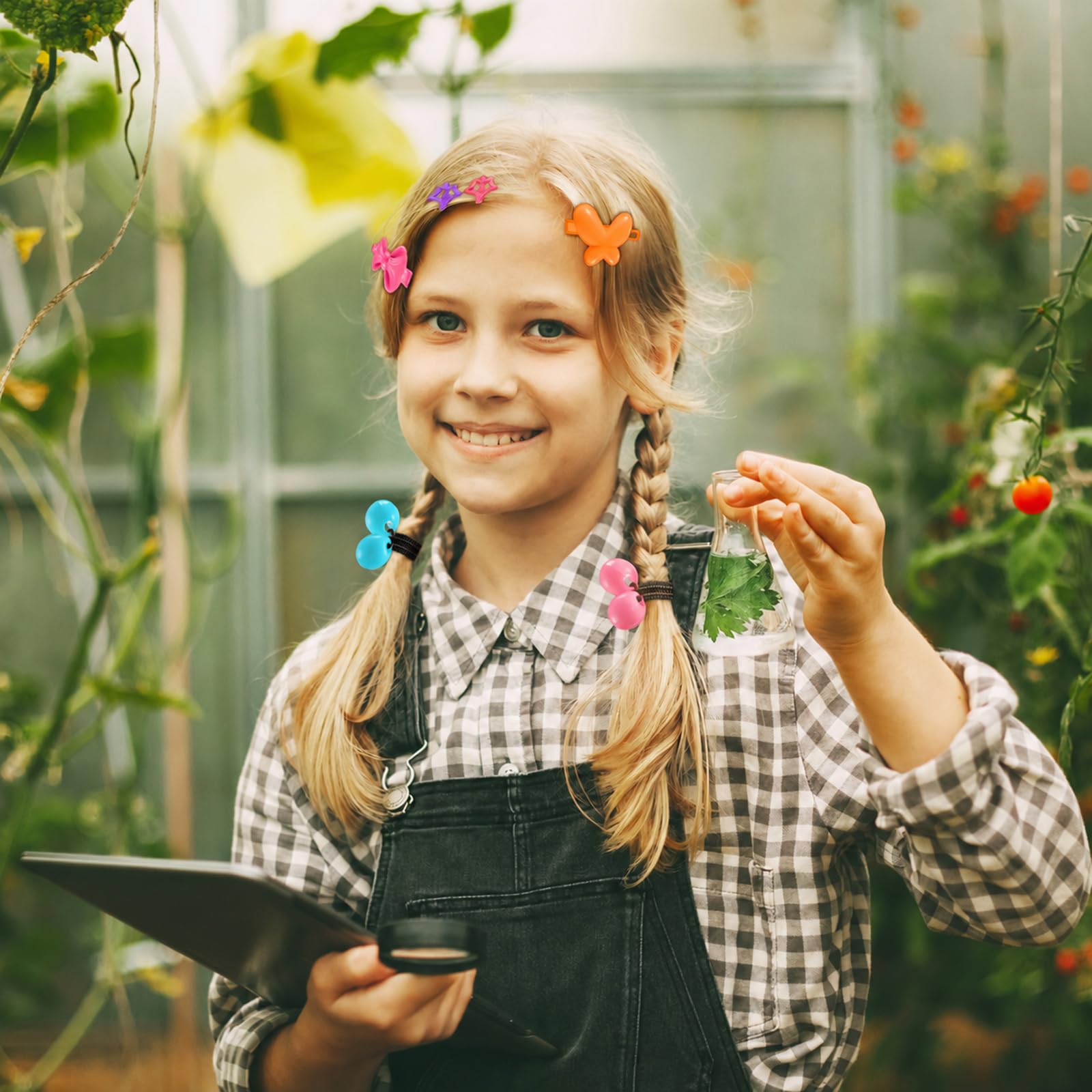 WILLBOND styled kids' hair at party showing colorful retro accessories