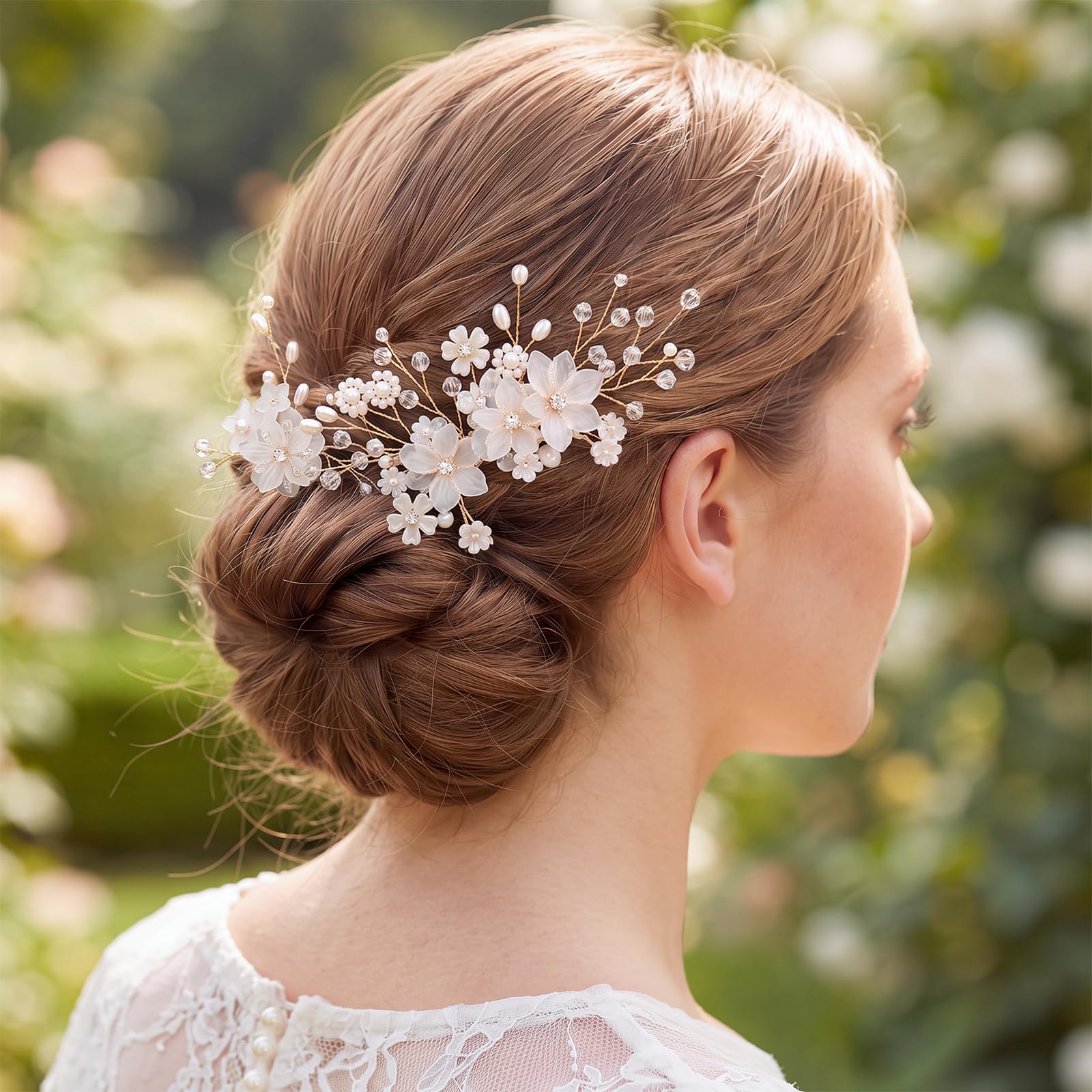 WILLBOND rhinestone close-up showing crystal sparkle that enhances bridal hairstyles