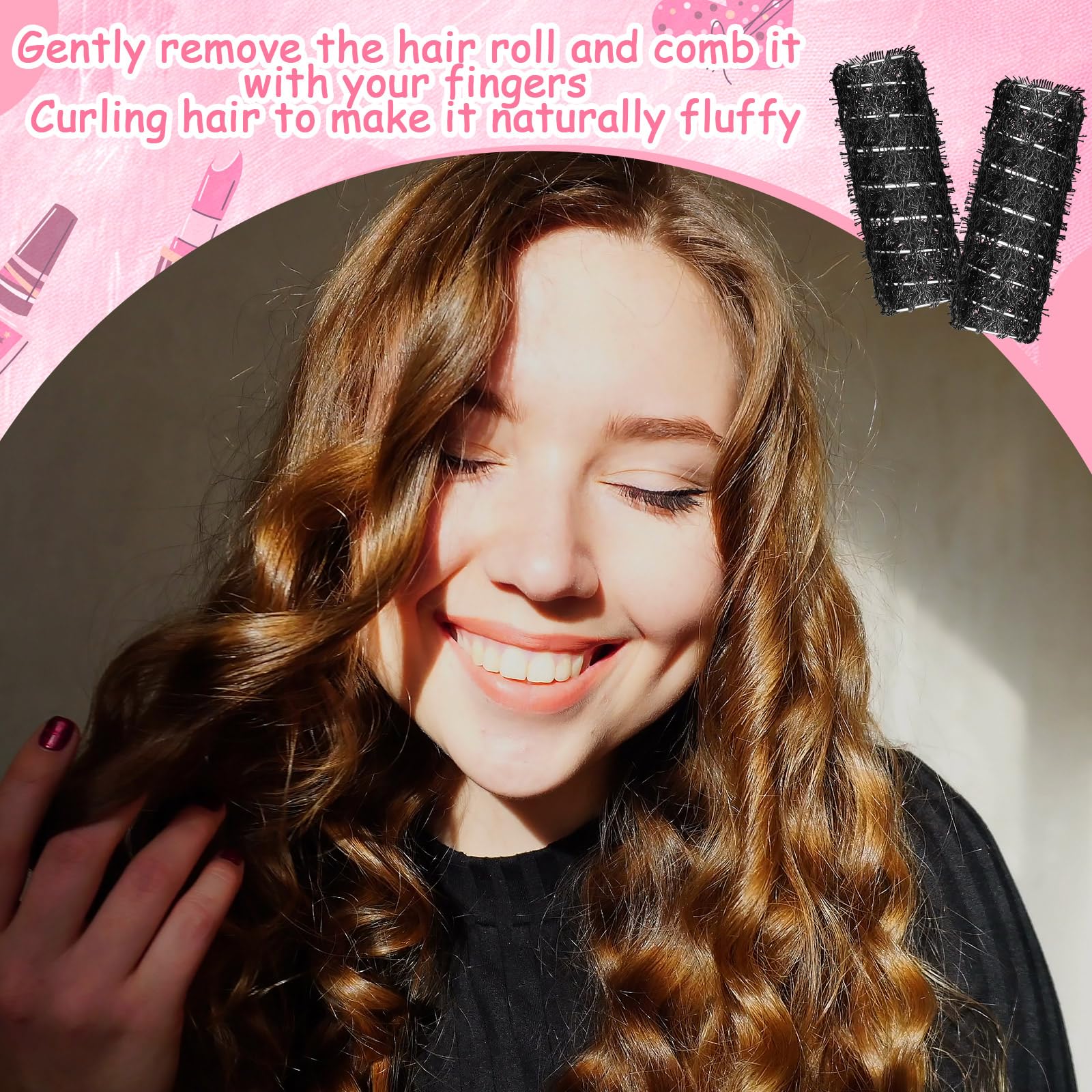 WILLBOND single roller on bangs creating defined vintage curl shape