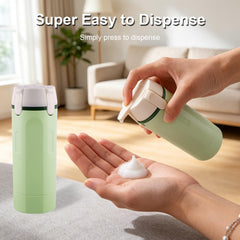 Winb bottles closeup pump detail demonstrating easy one-handed dispensing