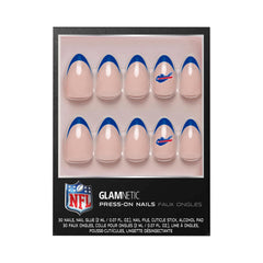 WinCraft Glamnetic Buffalo Bills kit front packaging showing official design and easy application