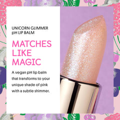 WINKY LUX open cap close-up revealing clear glimmer balm and creamy texture benefit