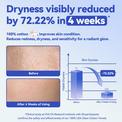 Winner close-up cotton texture, soft absorbent feel for gentle cleansing