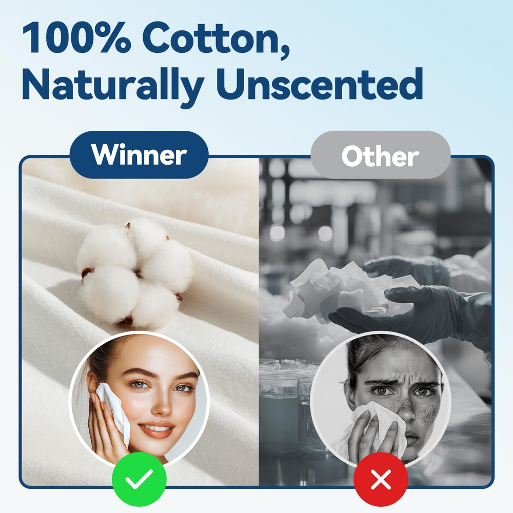 Winner towels in travel pouch, ready for on-the-go face care