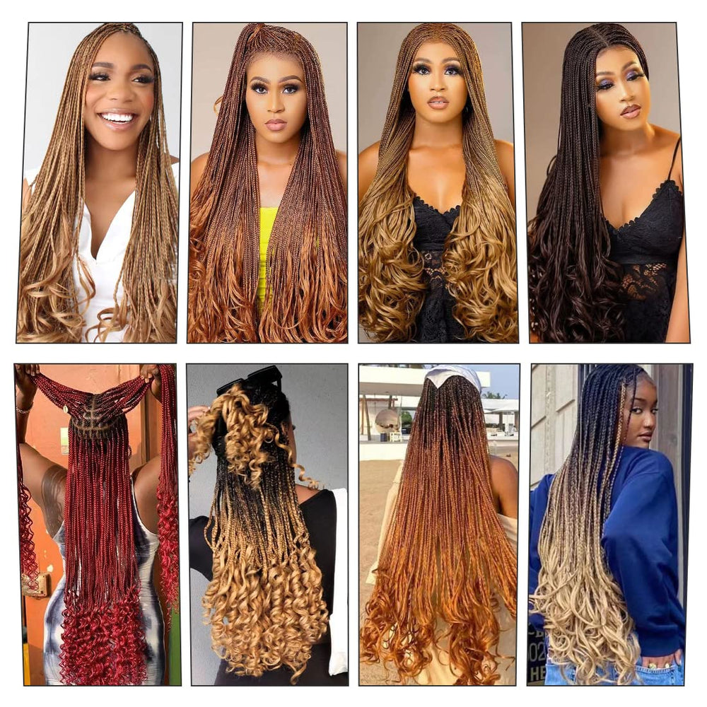 WIPPORYA lifestyle model wearing braids showing voluminous finished look