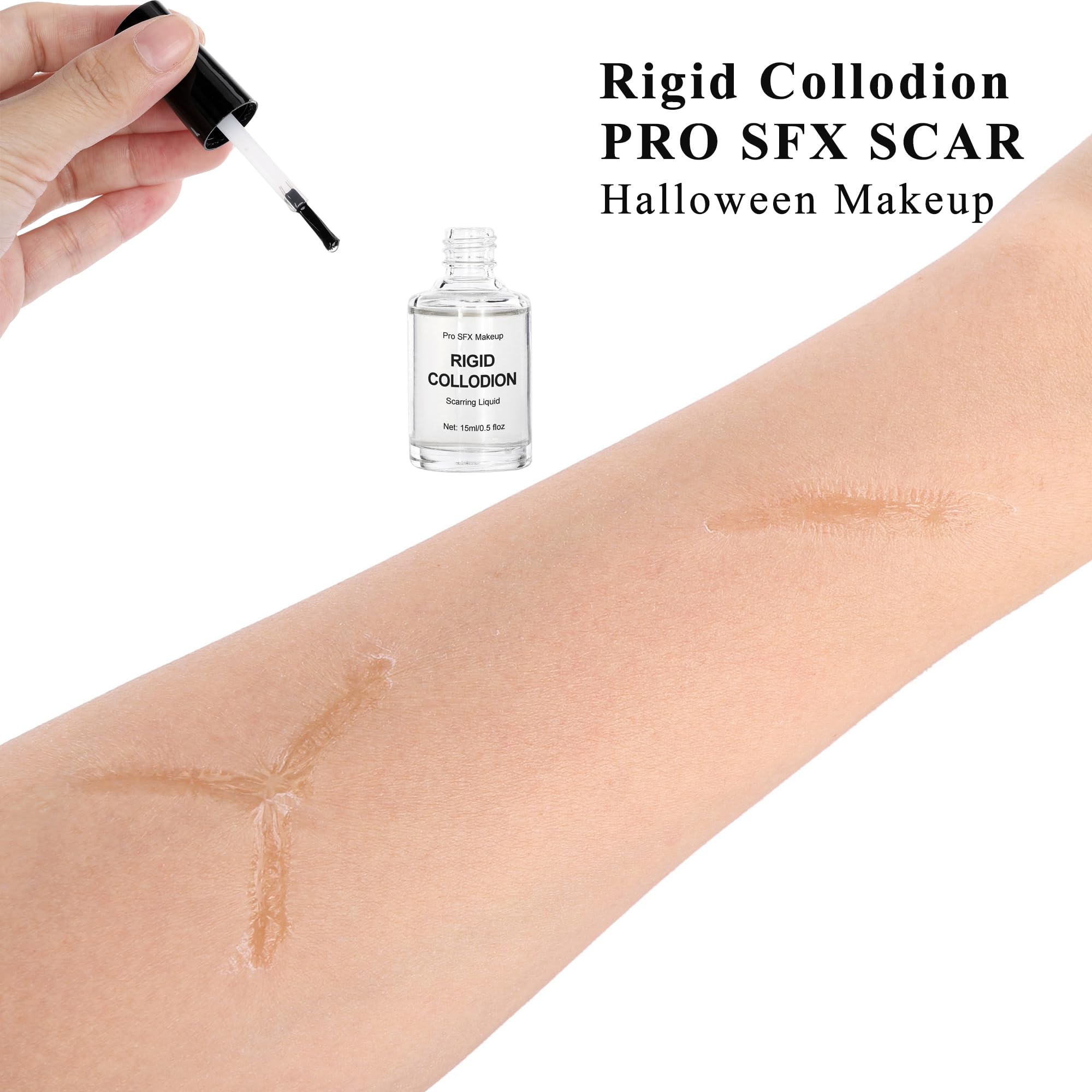 wismee brush applicator close-up for precise scar lines benefit