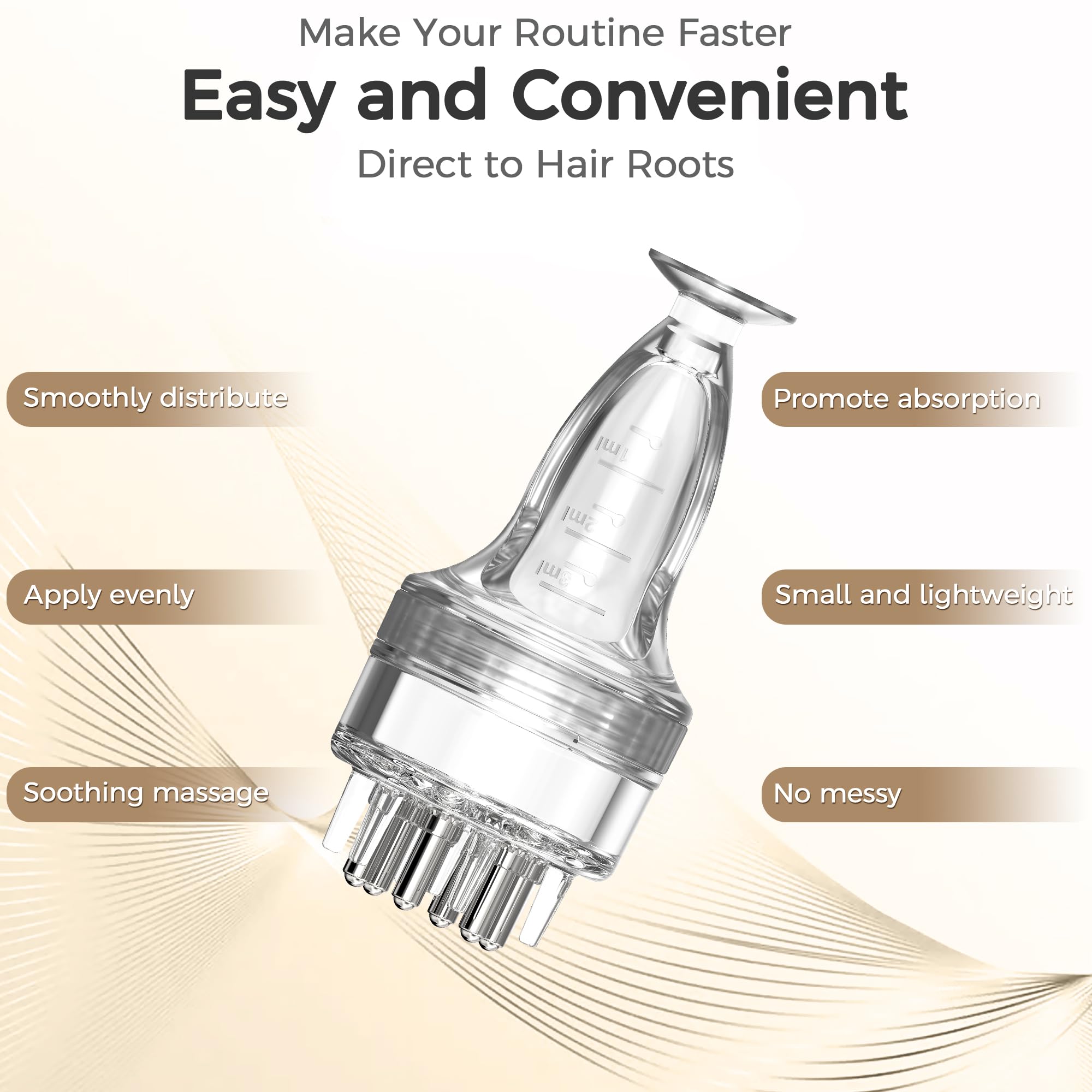 WL-YBOPRO applying serum directly to scalp for clean application