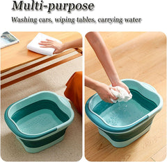 WMHYLYH foot soak in use showing relaxed feet and warm water comfort