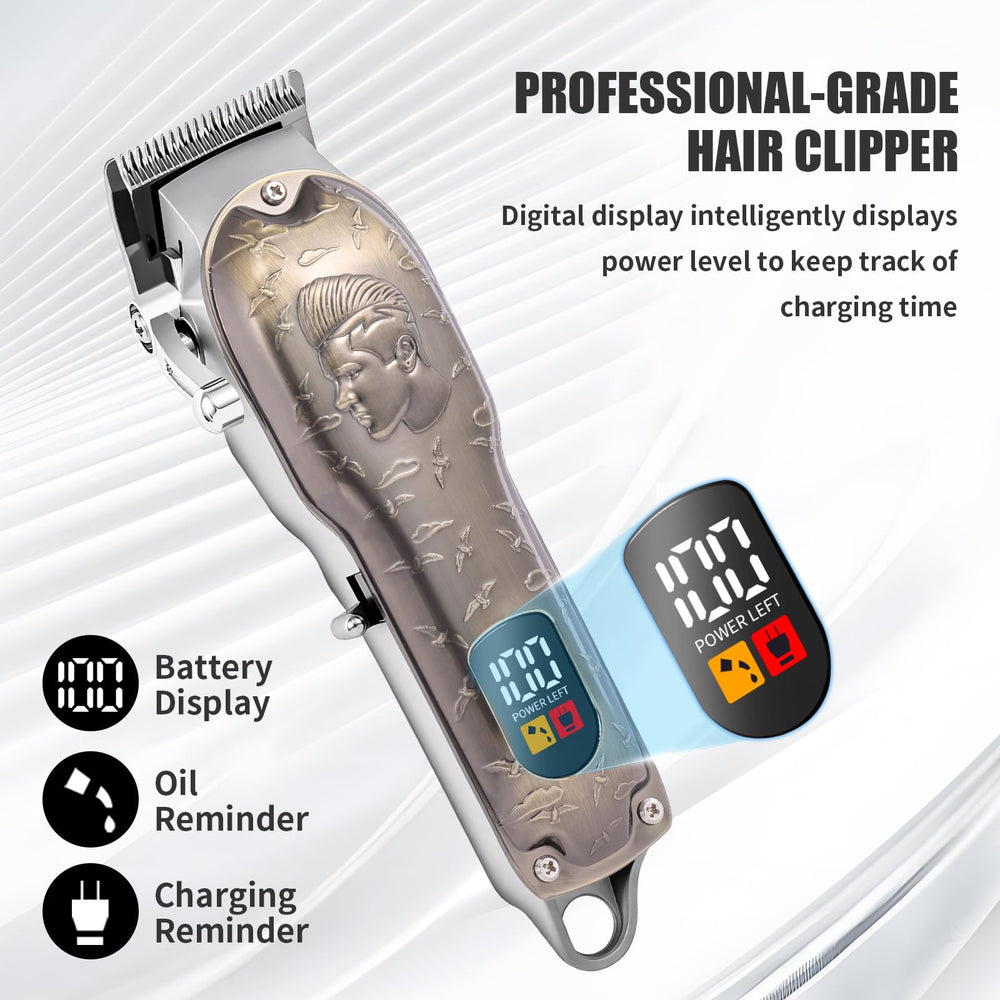 WMZR foil shaver top view showing dual blades for smooth finishing on neck and face