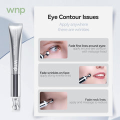 WNP ingredients display with peptides and coffee extract highlighted benefits