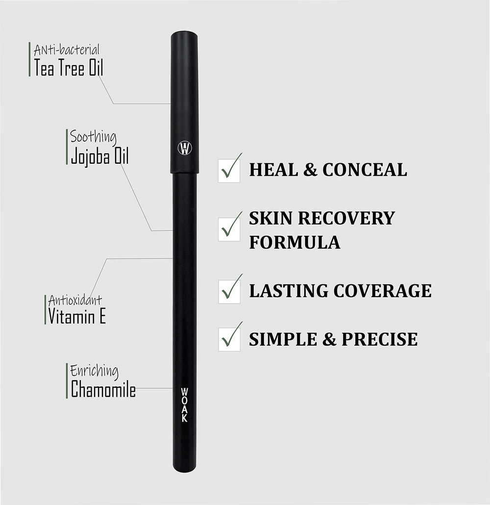 WOAK concealer texture blended on skin demonstrating natural finish