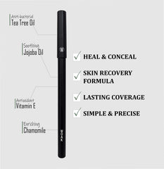 WOAK Stealth Fighter Pen texture swiped on skin demonstrating blendable, natural finish