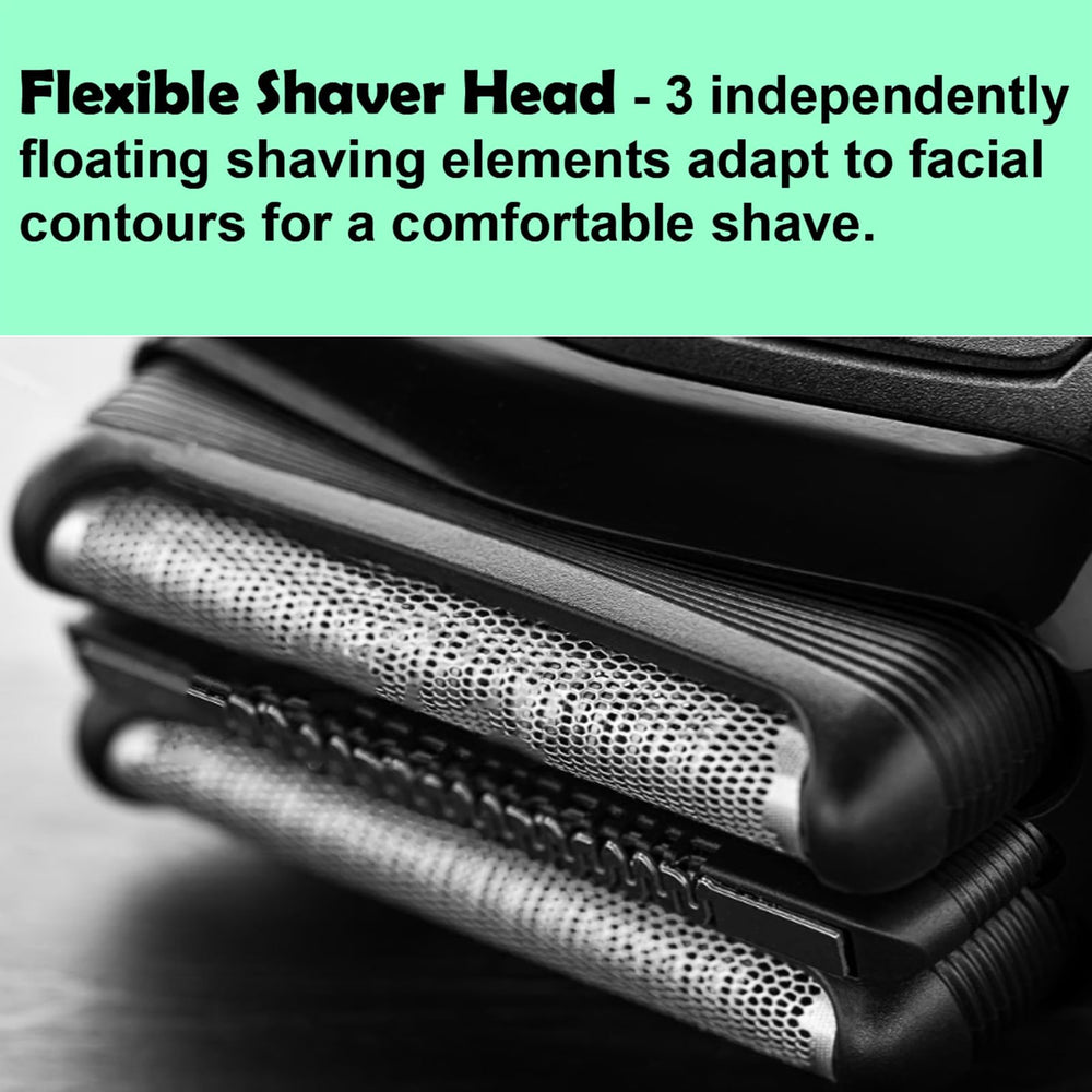 WOERGG 21B close-up of bionic mesh for smoother, pull-free shaving