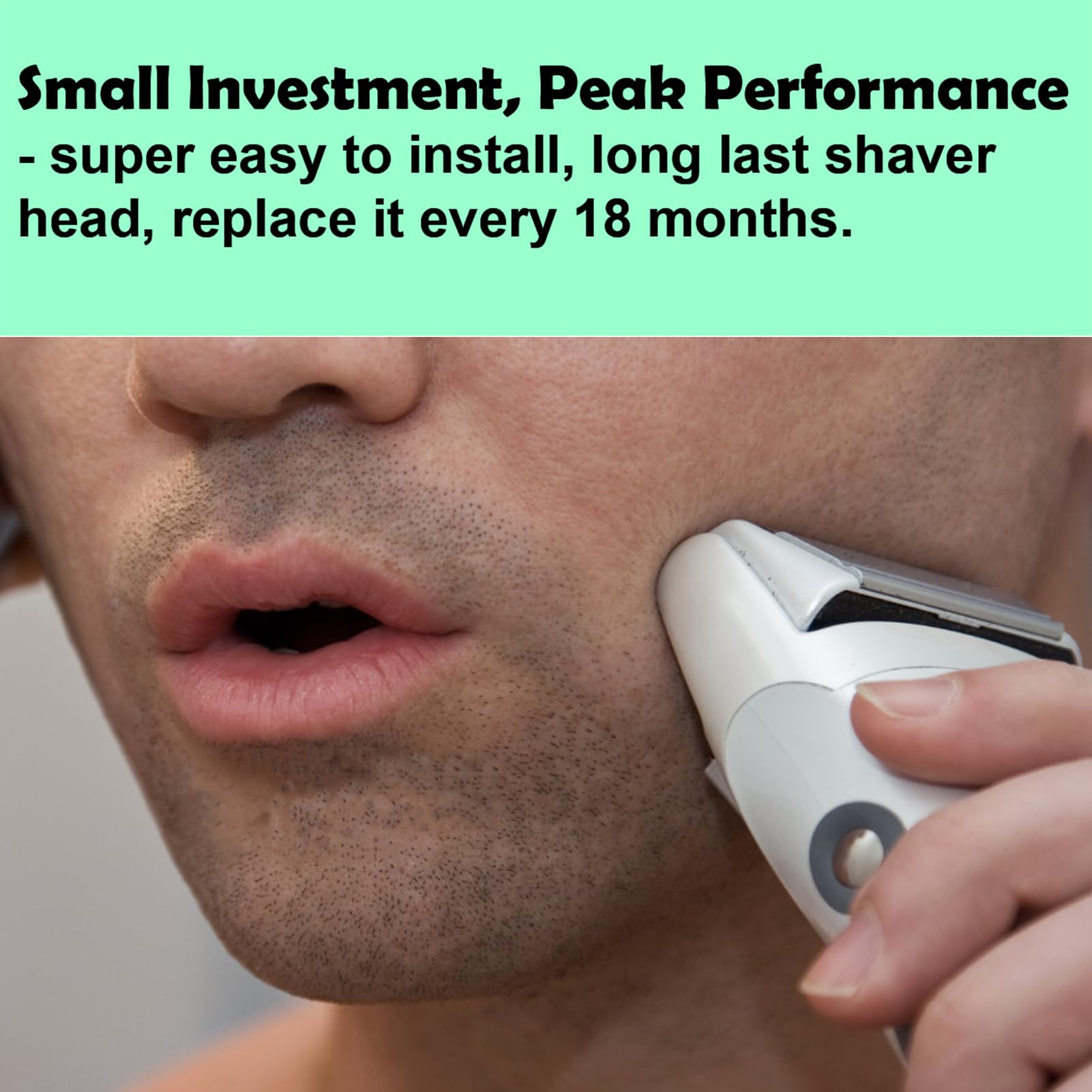 WOERGG head installed on a Series 5 shaver showing restored performance