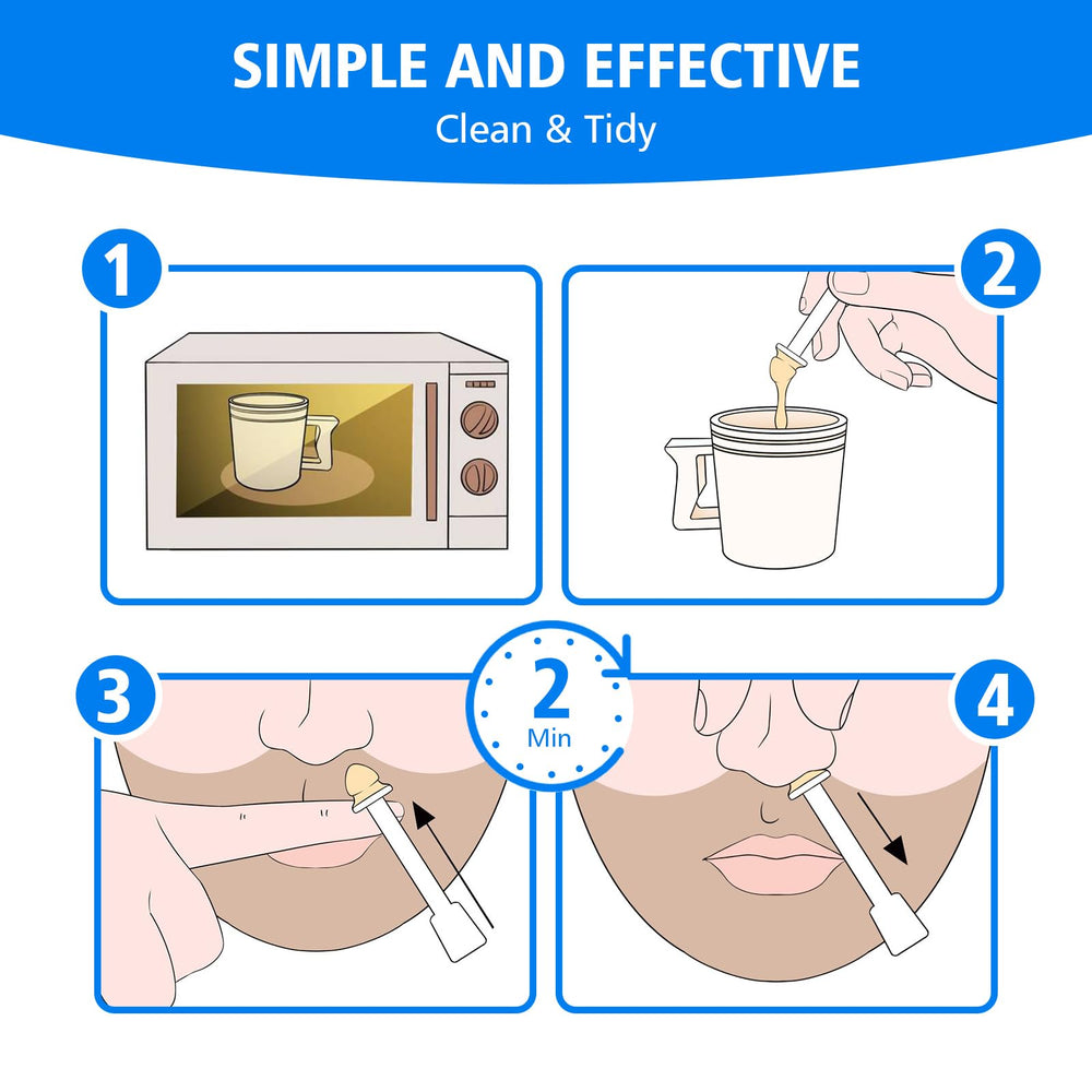 Wokaar in-use demo of nose waxing illustrating quick, controlled removal