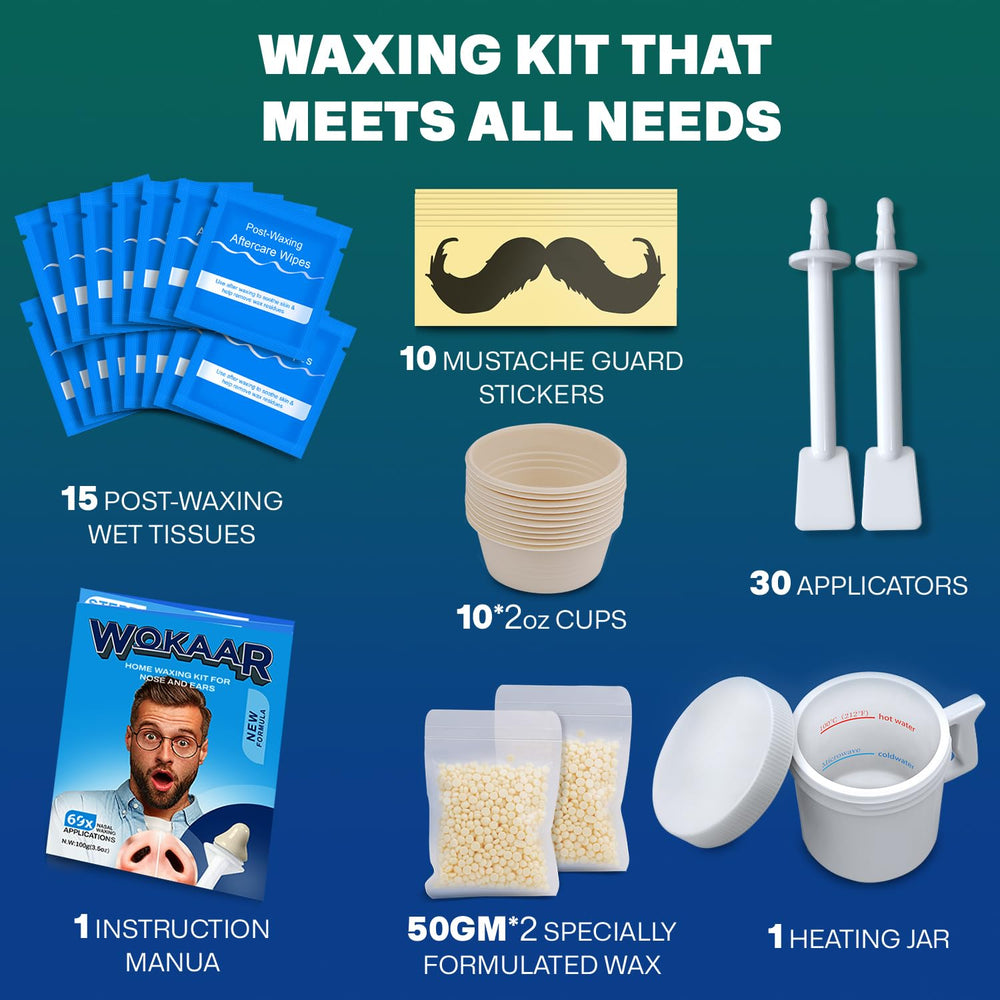 Wokaar in use during nose waxing demonstrating clean, controlled removal
