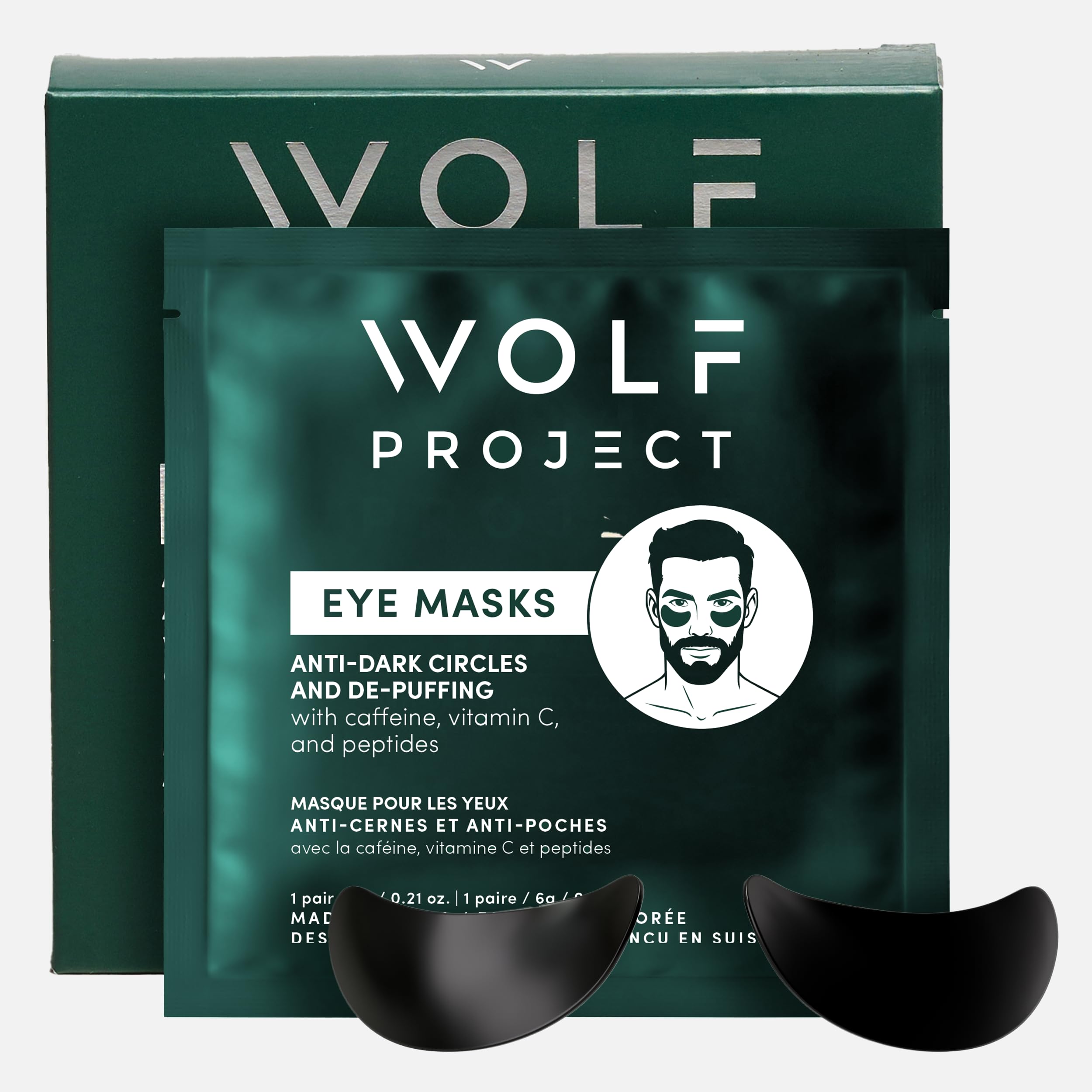 The Wolf Project front packaging showing five sealed pairs and benefits
