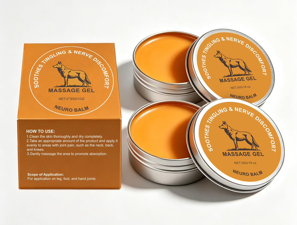 Wolf Relief front packaging showing two cream jars and cooling promise