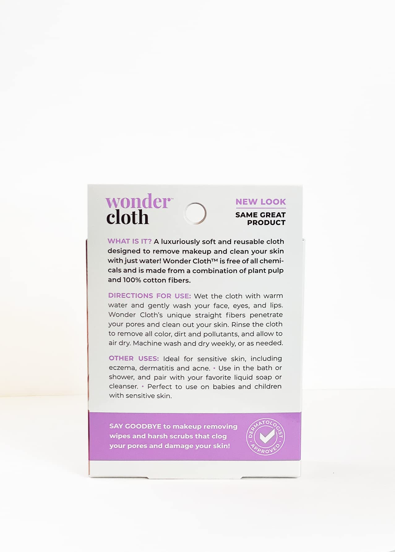 Wonder cloth texture close-up revealing soft fibers for gentle exfoliation