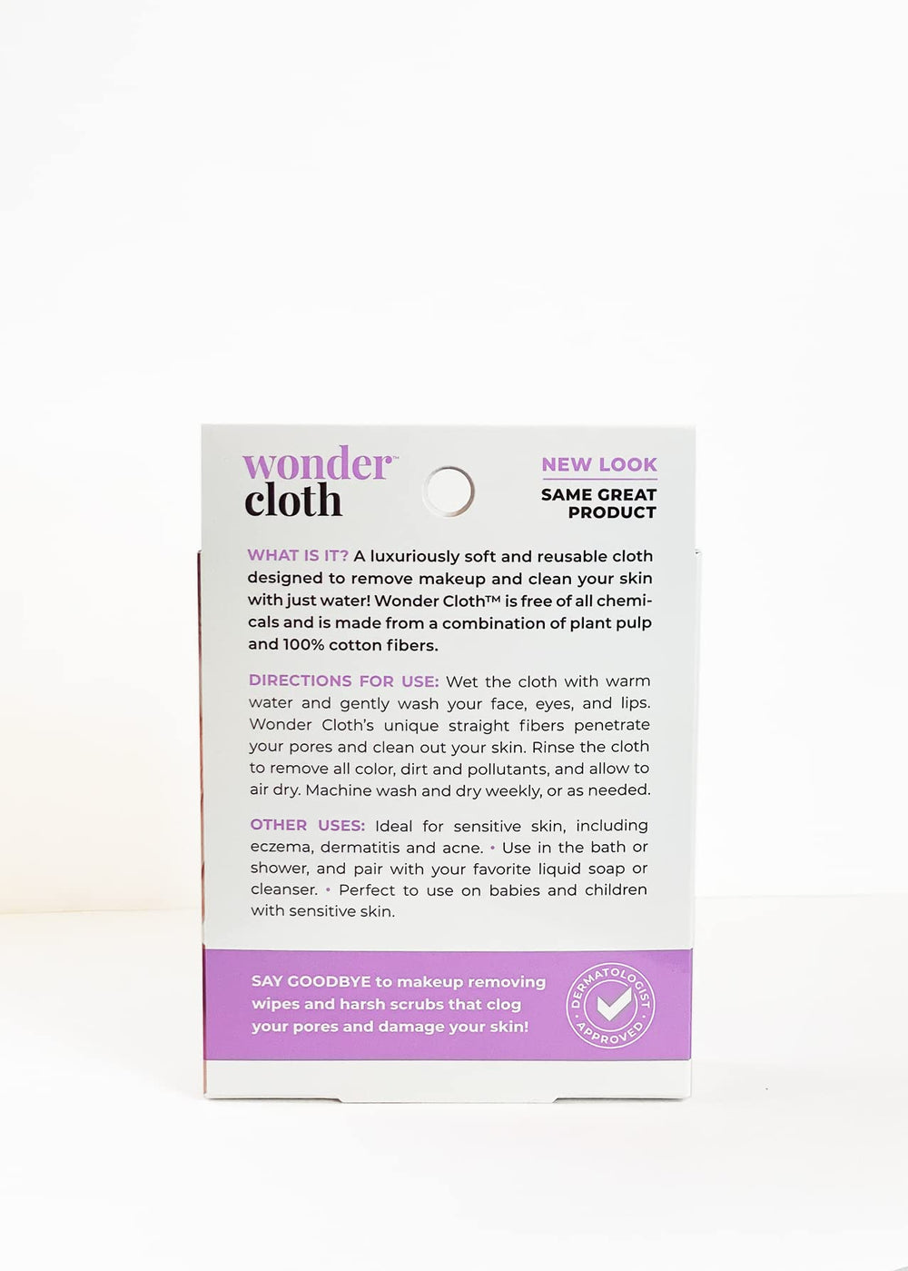 Wonder cloth texture close-up revealing soft fibers for gentle exfoliation