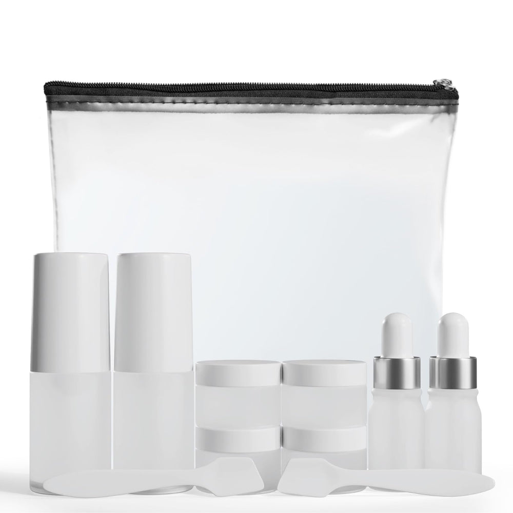 Wondercraft clear toiletry bag front view for easy TSA screening and neat packing