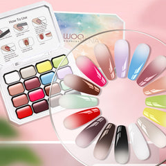 Woobena close-up of thick gel texture for strong pigment and smooth blend