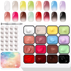 Woobena front packaging showing 16 colors and kit contents for easy setup