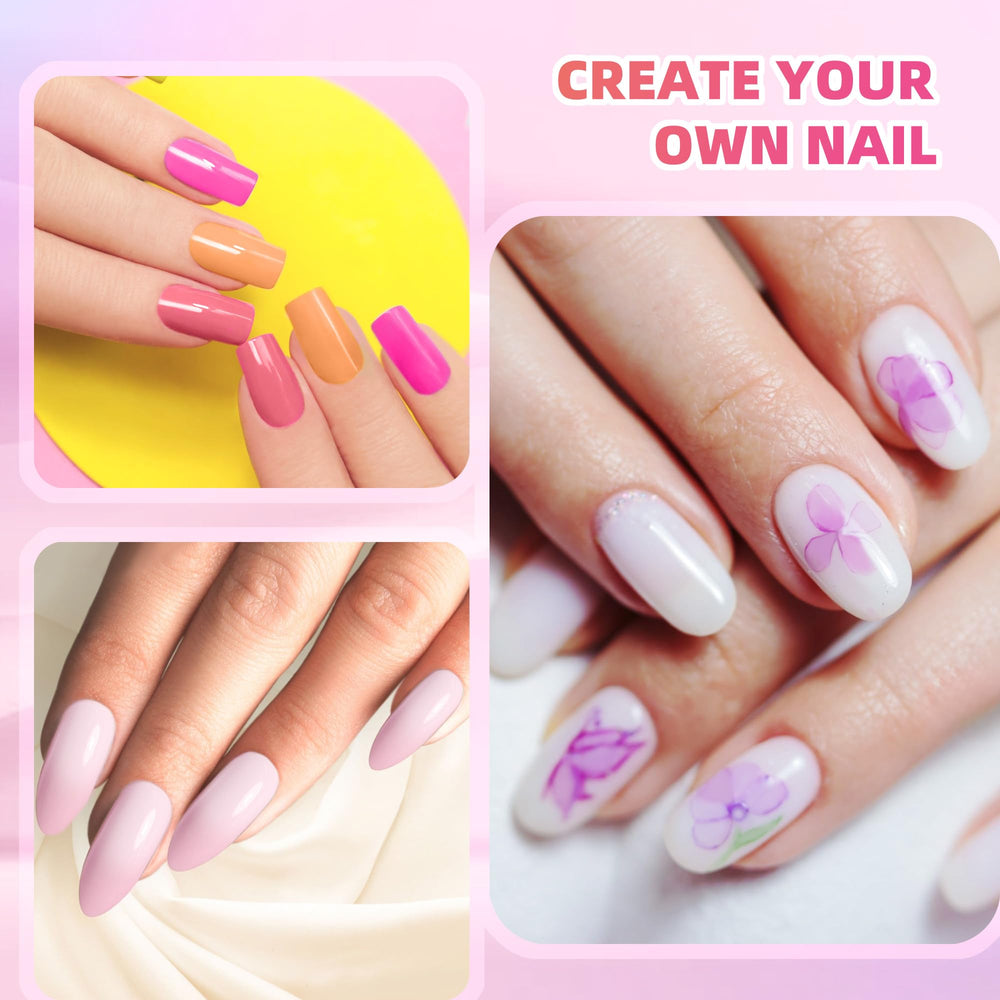 Woobena nails in ombre use showing smooth gradient for professional results
