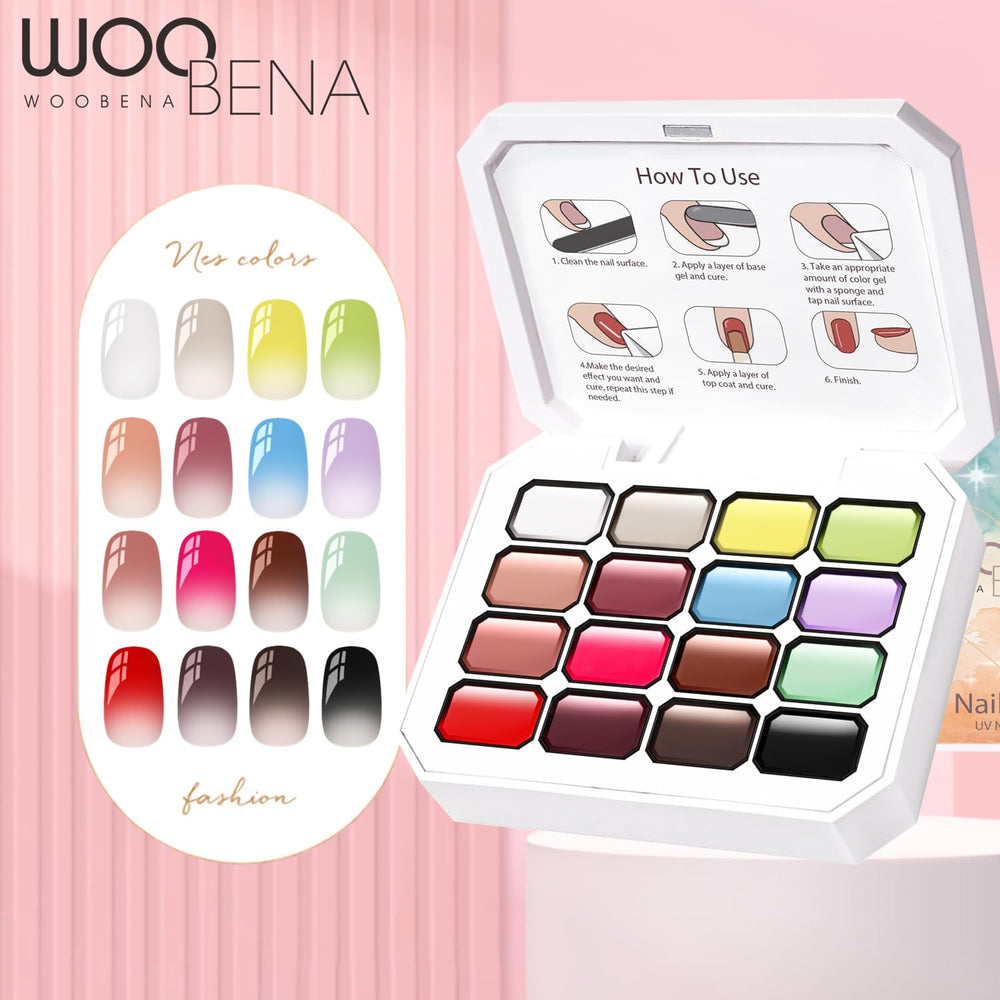 Woobena ombre in progress on hand demonstrating quick gradient technique