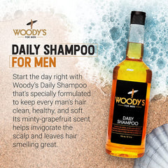 Woody's label close-up highlighting ingredients and benefits