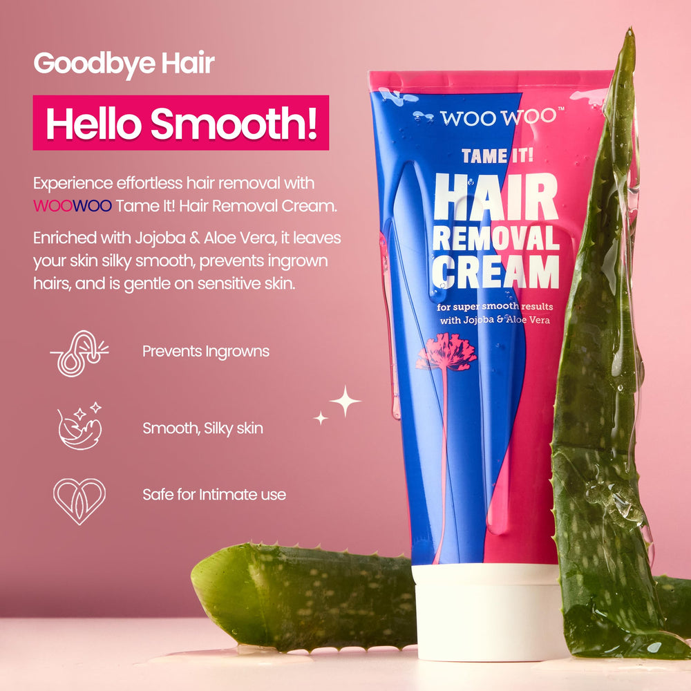 WOOWOO cream texture on tube illustrating easy spreadability
