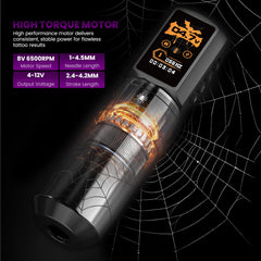 Wormhole Arachne battery closeup displaying 2300mAh pack and long runtime benefit