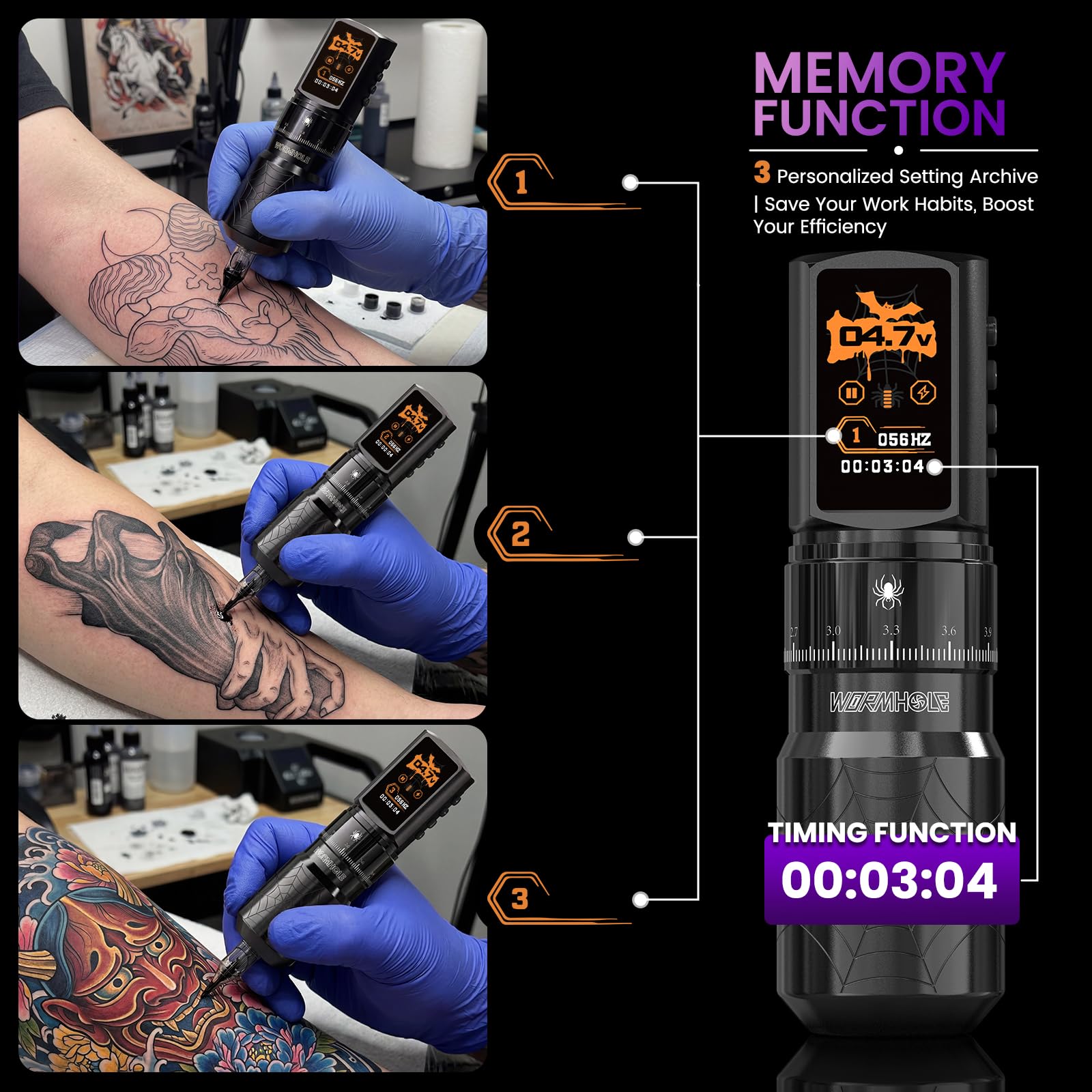 Wormhole Arachne ink bottle and label showing vegan black ink for consistent pigment