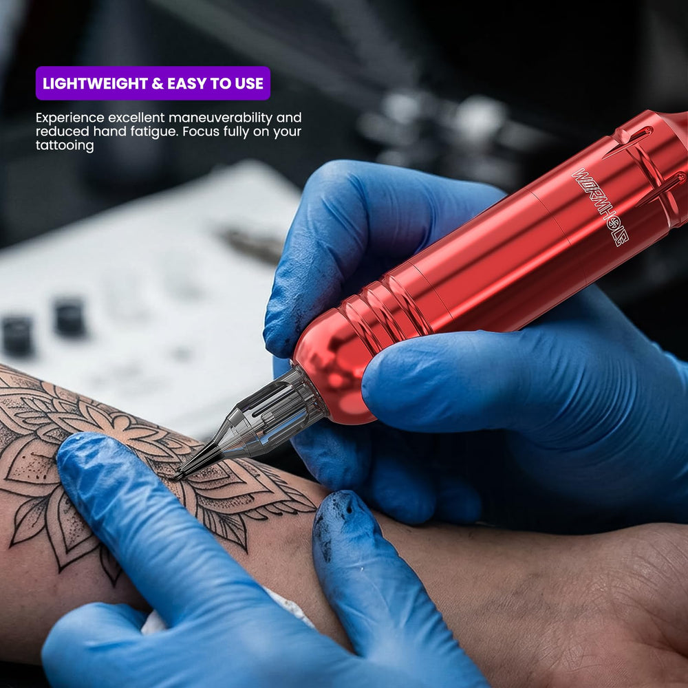 Wormhole pen closeup grip detail highlighting lightweight aluminum comfort
