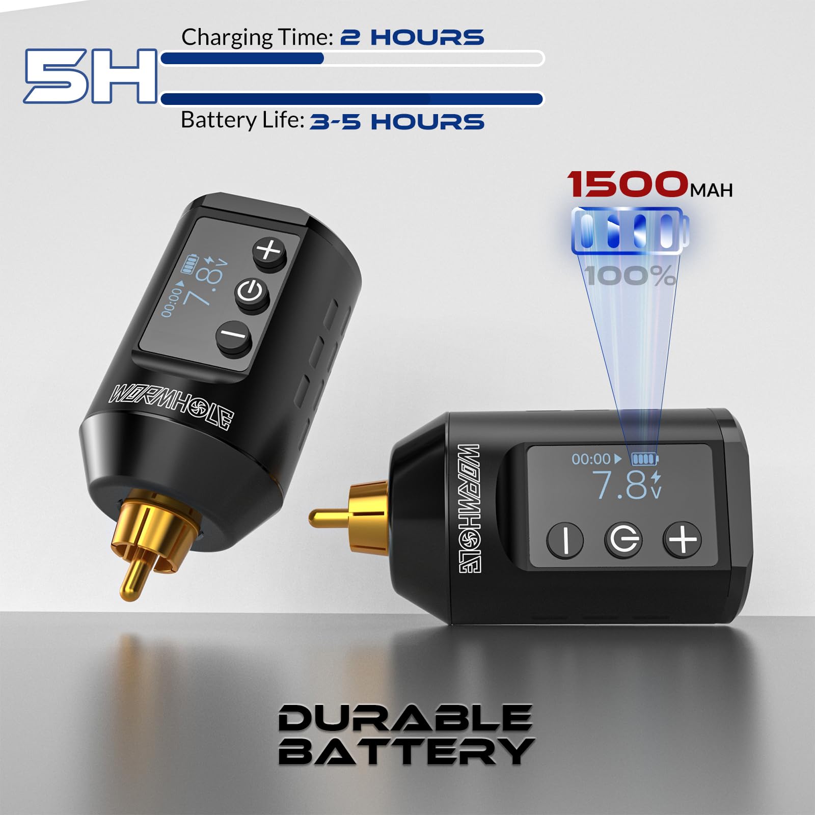 Wormhole Tattoo handheld scale image showing 59g lightweight body that reduces hand fatigue