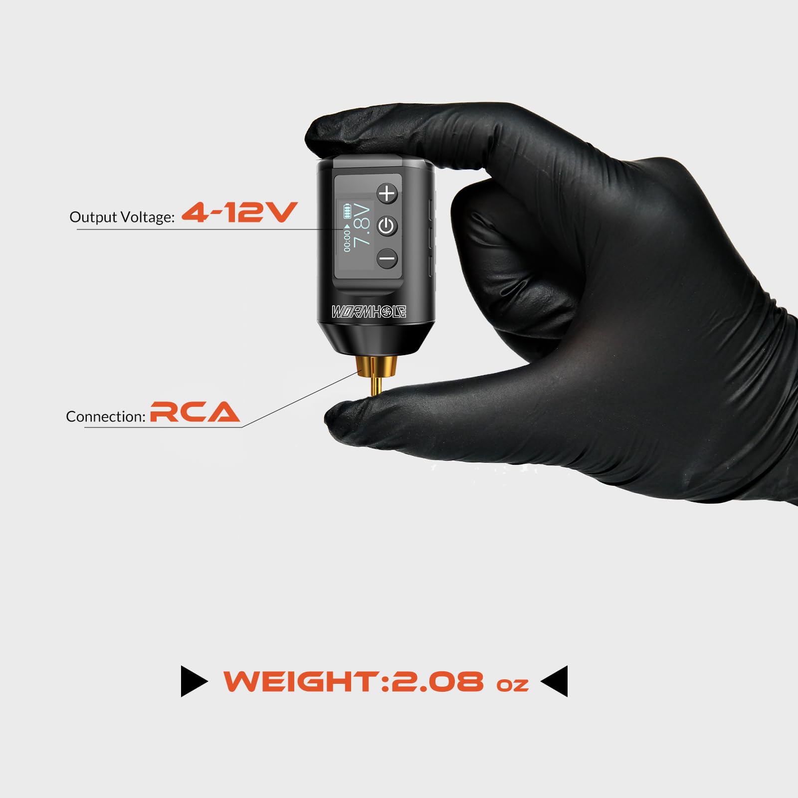 Wormhole Tattoo in use on a rotary pen demonstrating cordless freedom and consistent performance
