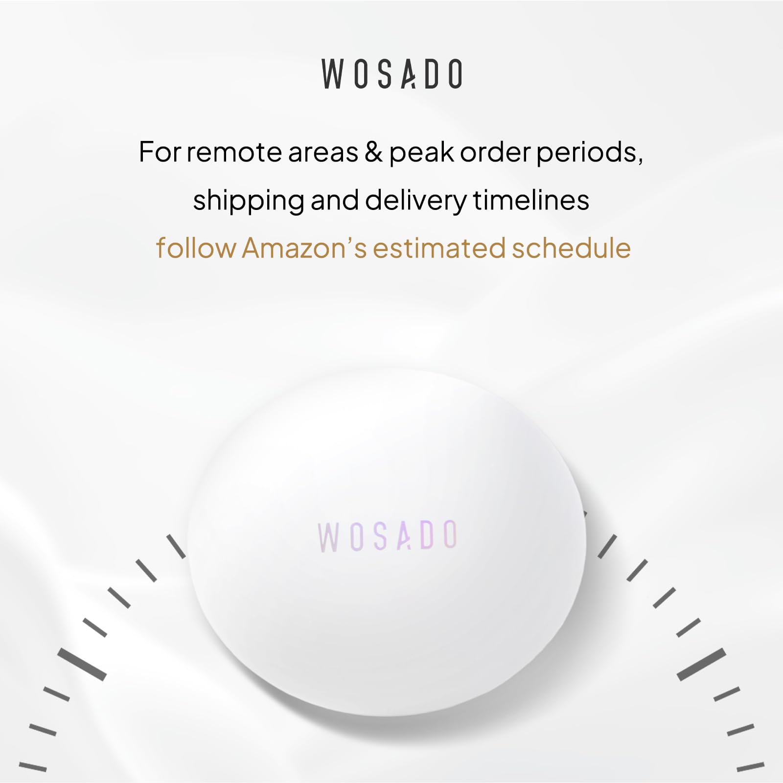 WOSADO packaging beside everyday items to show compact scale
