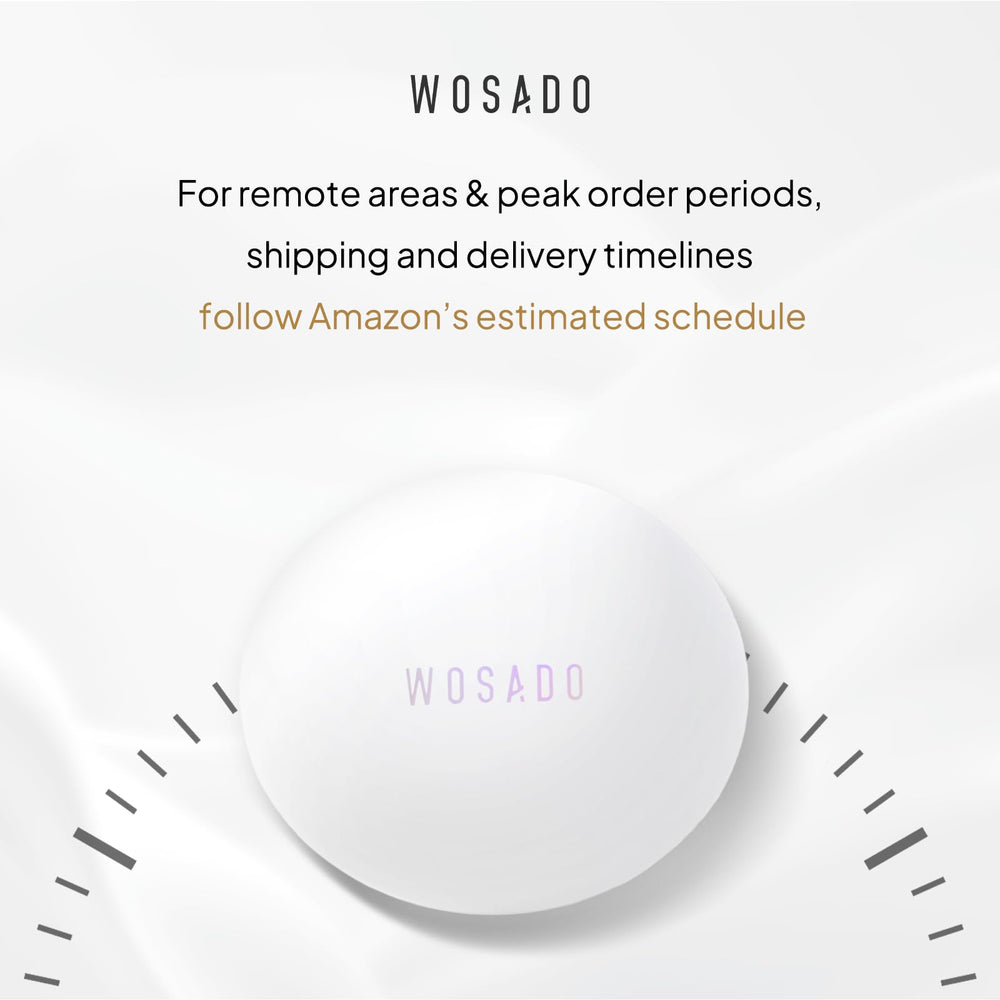 WOSADO packaging beside everyday items to show compact scale