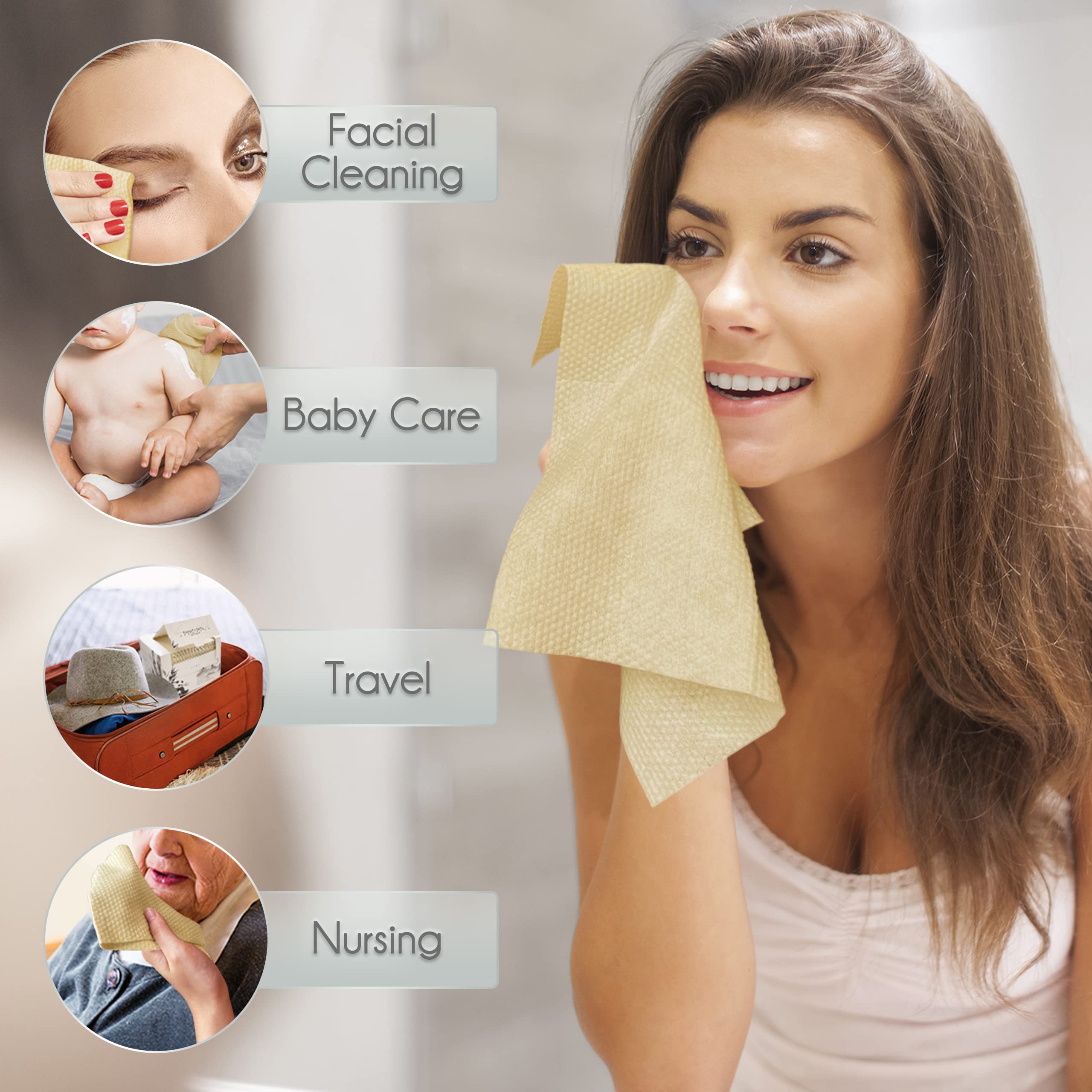 WOWOTEX towels displayed in bathroom setting for hygienic daily use