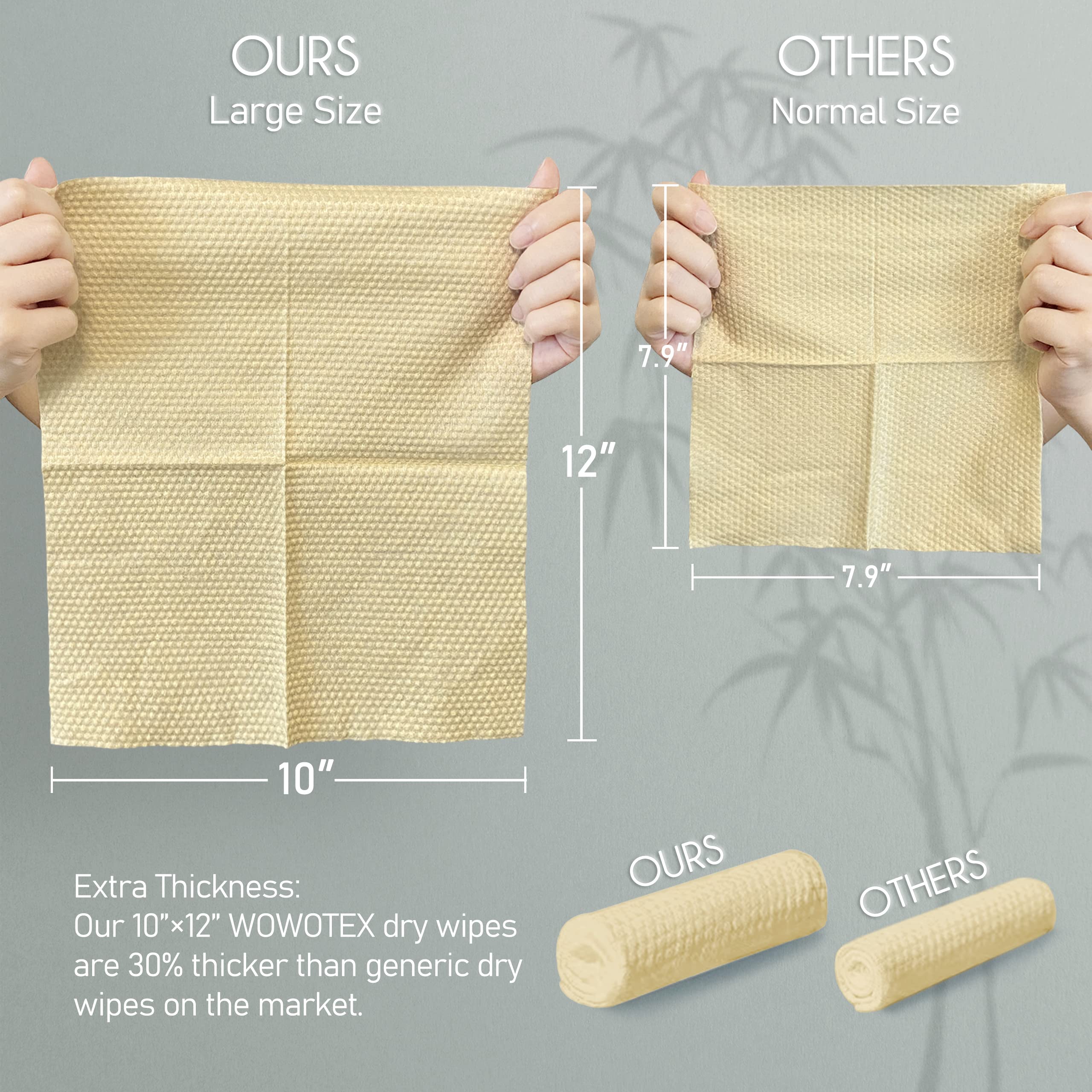 WOWOTEX close-up texture of bamboo rayon fabric showing soft absorbency